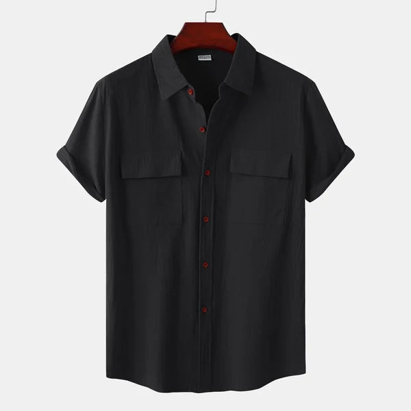 Homme | Chemise En Lin À Manches Courtes-2