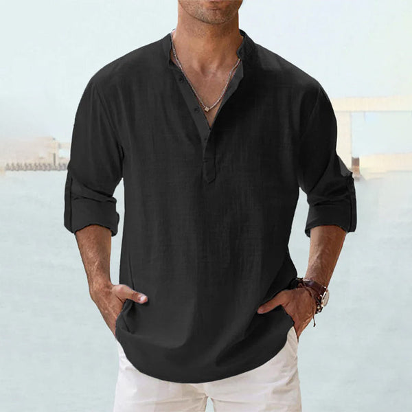 Eden | Chemise En Lin Homme à Manches Longues-2