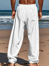 Variant image for Pantalon Homme Coton Décontracté Ajustement Lâche-13