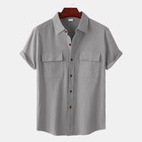 Homme | Chemise En Lin À Manches Courtes-5