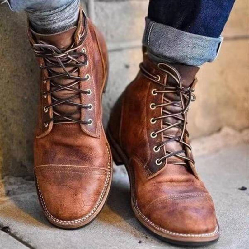 Variant image for Bottes Homme Cuir Hiver Élégantes et Confortables-1