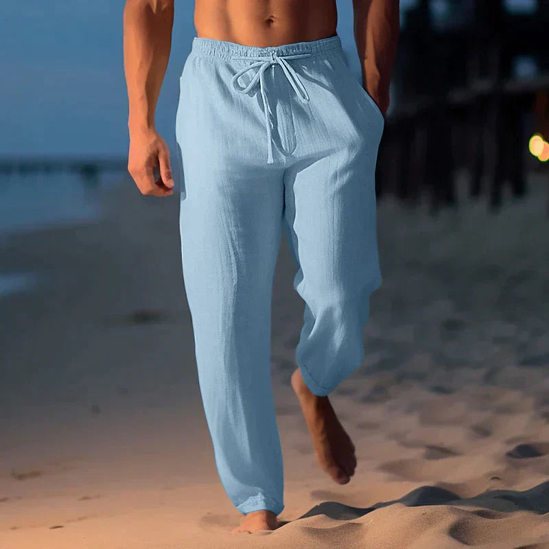 Pantalon Lin Homme Décontracté 100% Lin-2