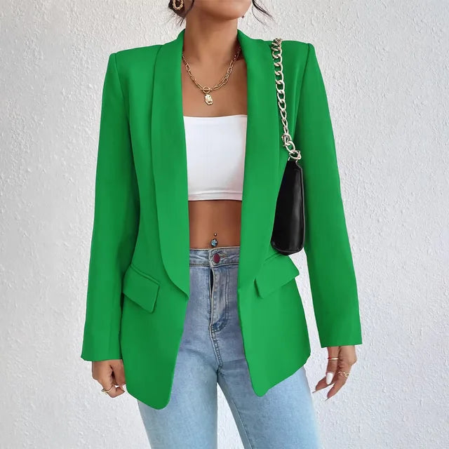 Nienke | Blazer Élégant Noir Femme-4
