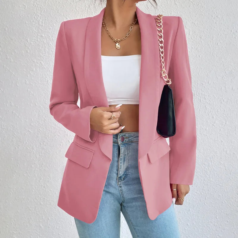 Nienke | Blazer Élégant Noir Femme-6