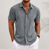 Gabriel | Chemise en Coton et Lin à Manches Courtes