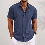 Gabriel | Chemise en Coton et Lin à Manches Courtes