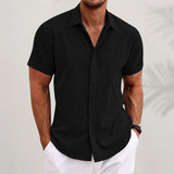 Gabriel | Chemise en Coton et Lin à Manches Courtes
