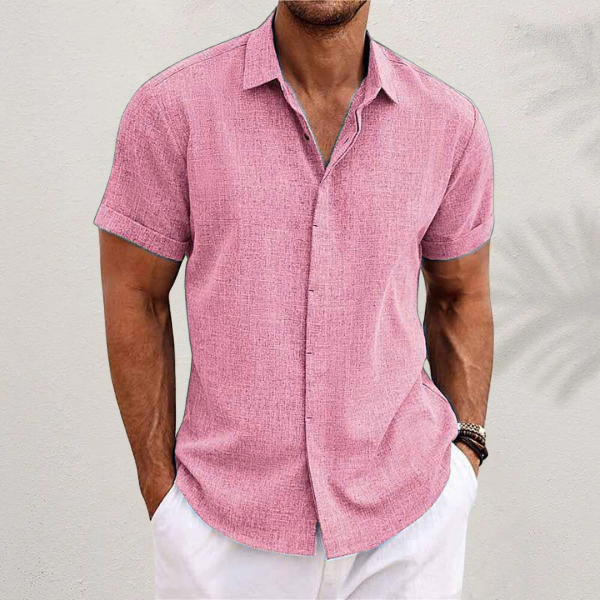 Gabriel | Chemise en Coton et Lin à Manches Courtes