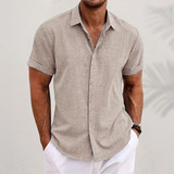Gabriel | Chemise en Coton et Lin à Manches Courtes