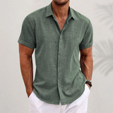Gabriel | Chemise en Coton et Lin à Manches Courtes