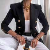Blazer Femme Tissu Haut de Gamme Élégant-1