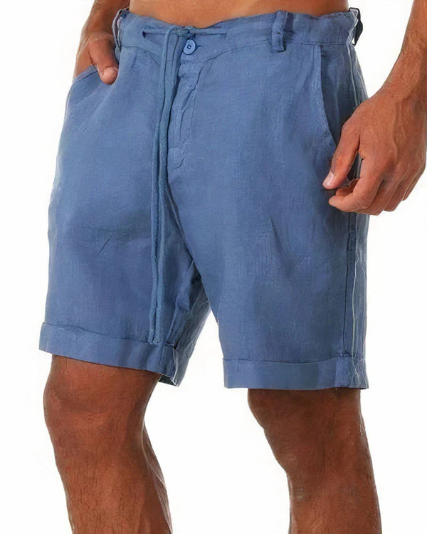 Shorts en Lin pour Hommes Casual-2