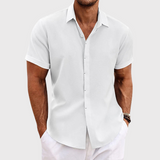 Gabriel | Chemise en Coton et Lin à Manches Courtes
