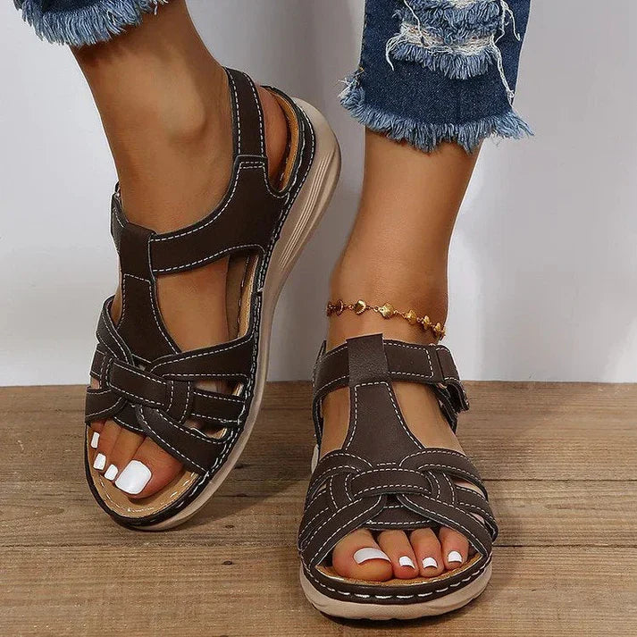 Variant image for Sandales Femme Cuir Vintage Confortables-3