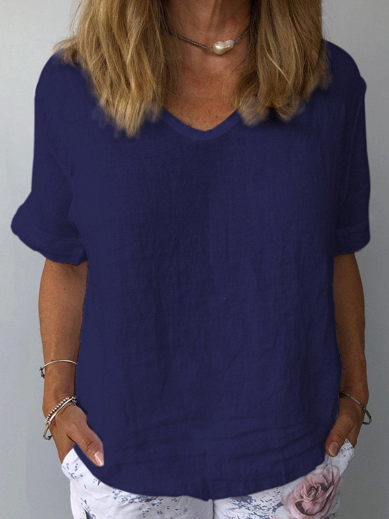 Haut Femme Coton Décontracté-4