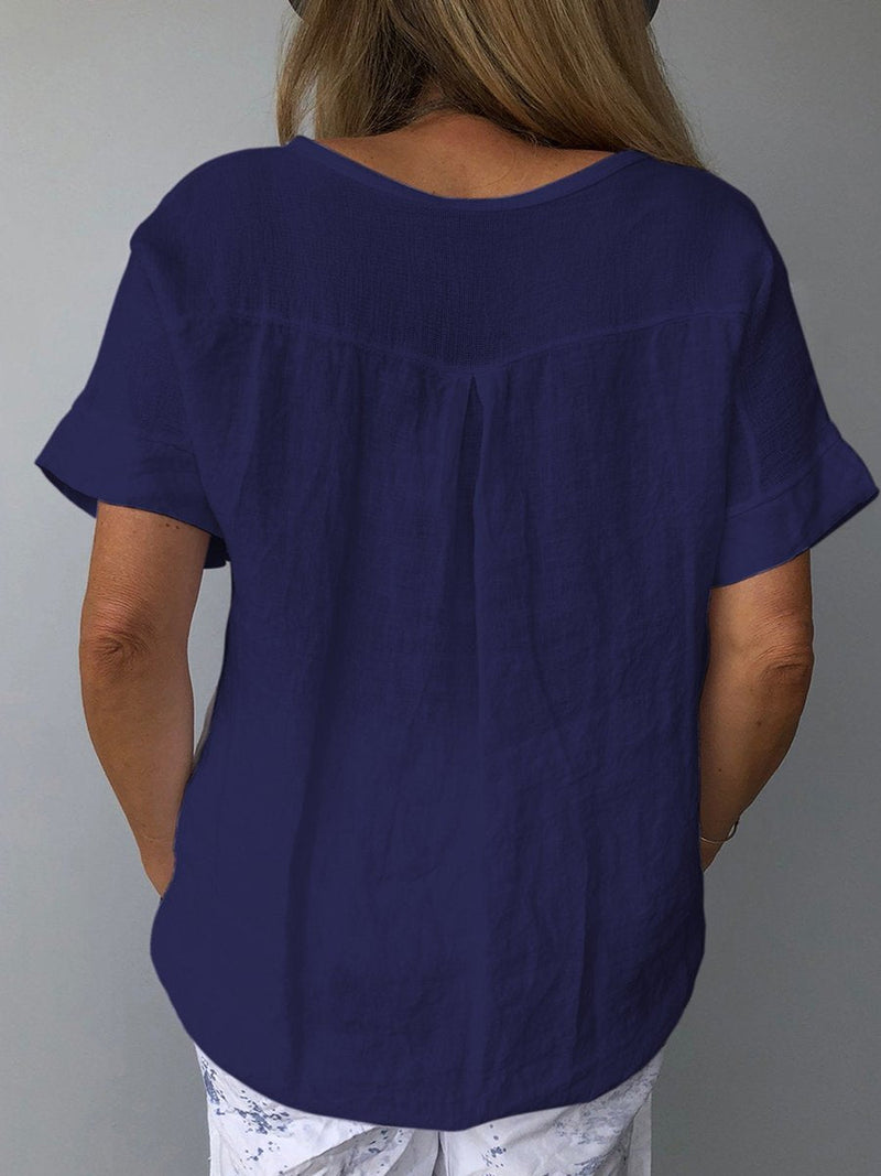 Haut Femme Coton Décontracté-5