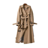 Variant image for Trench Long Femme Tissu Durable à Double Bouton-1